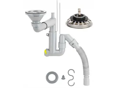 Ø40 304 Grade Stainless Steel Telescopic System, Strainer With Brass Screw Set / Sink Siphon