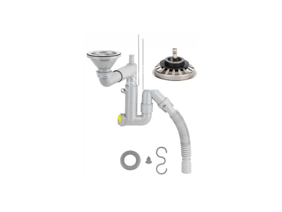 Ø40 304 Grade Stainless Steel Telescopic System, Strainer With Brass Screw Set / Sink Siphon