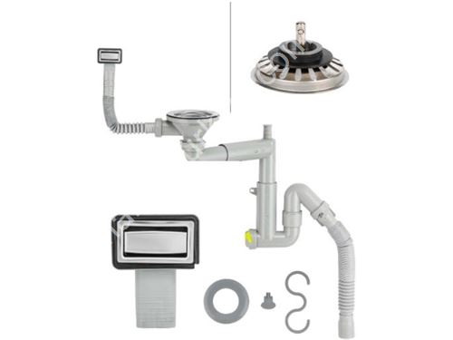 Ø40 304 Grade Stainless Steel Telescopic System, Strainer With Brass Screw Set / Sink Siphon