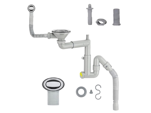 Ø32 304 Edelstahl Teleskopsystem, Sieb mit Delrin-Schraubensatz / Spülen Siphon