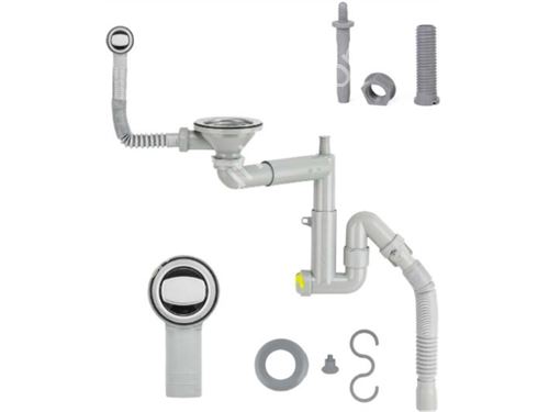 Ø32 304 Grade Stainless Steel Telescopic System, Strainer With Delrin Screw Set / Sink Siphon