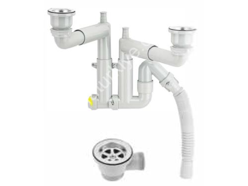 304 Grade Stainless Steel Telescopic System Strainer With Stainless Steel Screw Set / Sink Siphon