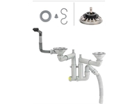 304 Grade Stainless Steel Telescopic System, Strainer With Brass Screw Set / Sink Siphon - 0