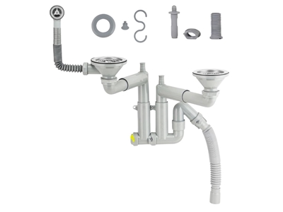 304 Quality Stainless Telescopic System Strainer and Delrin Screw Set/Sink Siphon - 0