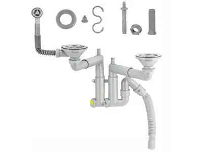 304 Quality Stainless Telescopic System Strainer and Delrin Screw Set/Sink Siphon