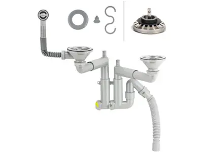 X2 Ø40 1 ½ X 40- 304 Quality Stainless Telescopic System Strainer And Brass Screw Set / Sink Siphon