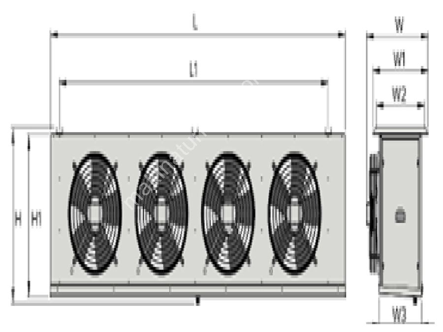 Unité de condensation Bitzer semi-hermétique de 25 CV avec évaporateur - Appareil de refroidissement industriel