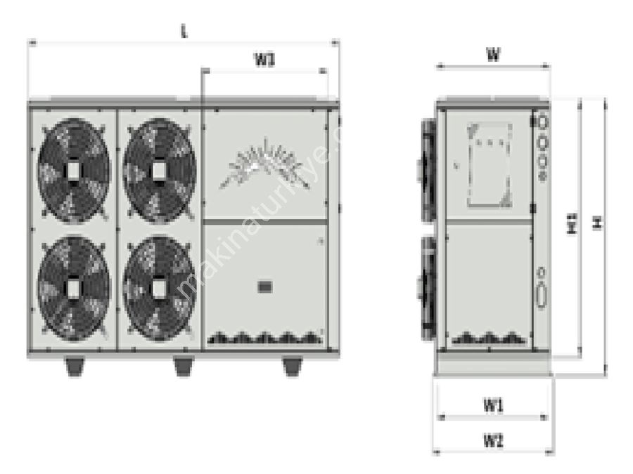 Unité de condensation Bitzer semi-hermétique de 25 CV avec évaporateur - Appareil de refroidissement industriel