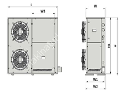 Semi Hermetic 9 Hp Bitzer Condensing Unit Evaporator Industrial Cooling Device