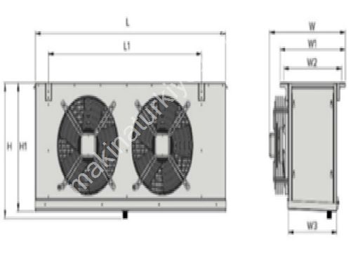 Semi Hermetic 9 Hp Bitzer Condensing Unit Evaporator Industrial Cooling Device