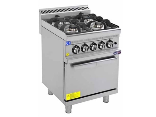 600x630x850 mm Stainless 4 Burner Gas Range