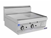 800 x 700 x 270 mm Edelstahl-Gas-Industriegrill mit gewellter Platte - 0