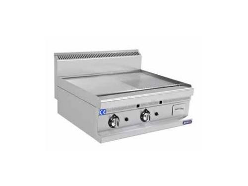 800 x 700 x 270 mm Edelstahl-Gas-Industriegrill mit gewellter Platte