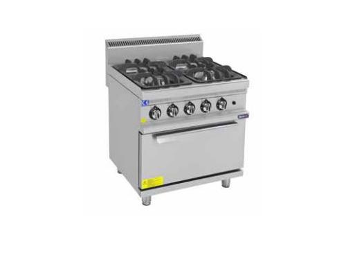 800x700x850 mm Stainless Steel Gas 4 Burner Range