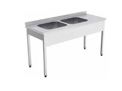 1800x700x850 mm Double Sink Kitchen Work Bench