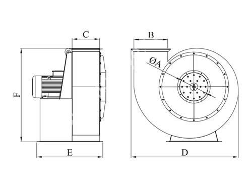 5.5 Kw Aspiratör Tip Salyangoz Fan