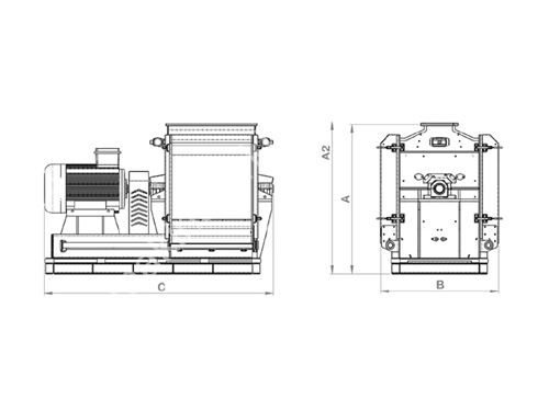 2 Ton / Saat 15 Kw Tahıl Kırma Öğütme Makinası