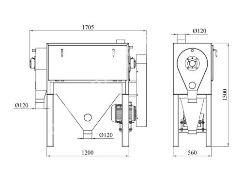 1-2 Ton / Saat Un Kepek Fırçası