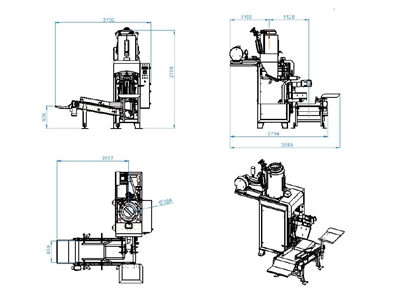 250-300 Bags/Hour Air System Valve Bag Powder Granule Filling Machine - 4