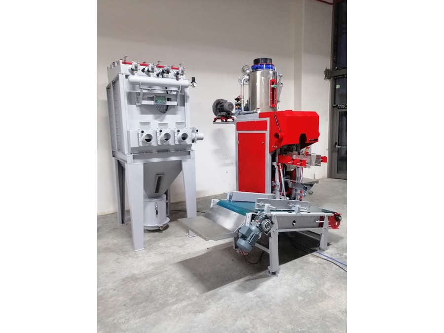 250-300 Bags/Hour Air System Valve Bag Powder Granule Filling Machine
