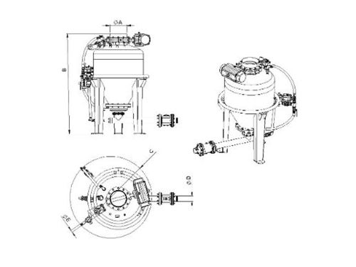 100 Litre Yüksek Basınçlı Hava İle Transfer/Densveyör