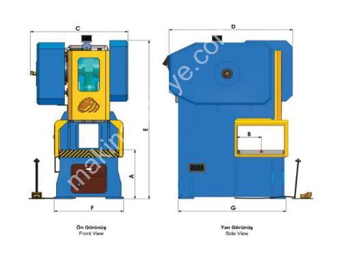 30 Ton C Tipi Eksantrik Pres