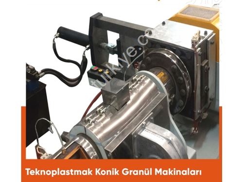 Ø75x45 mm 20-45 Kg/H Plastik Geri Dönüşüm Konik Granül Ekstruder