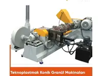 Ø75x45 mm 20-45 Kg/H Plastik Geri Dönüşüm Konik Granül Ekstruder