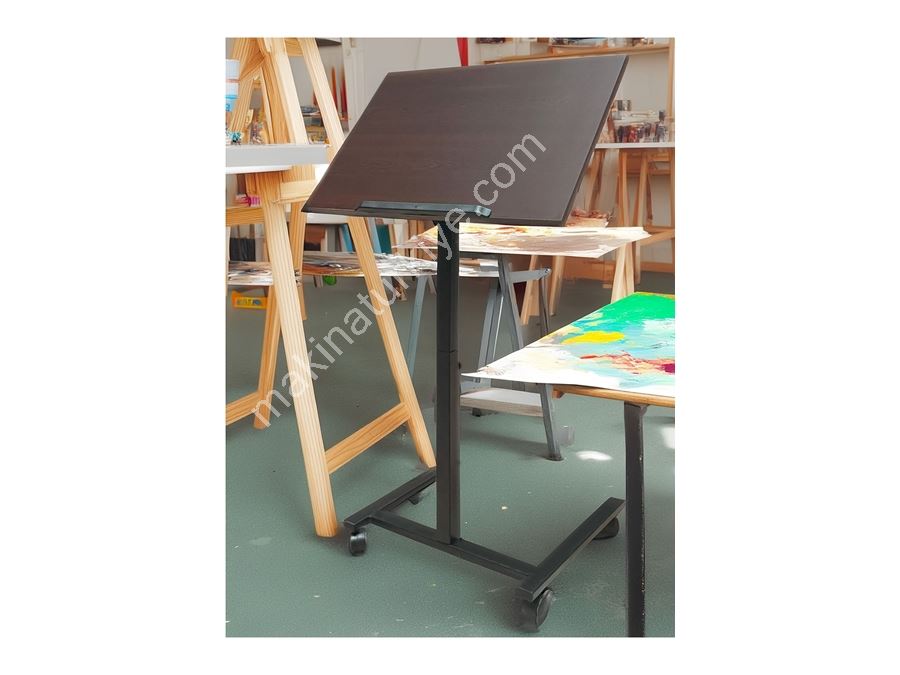  Resim Ressam 63-88 Cm Ayarlı Eğimli Tekerli Çalışma Masası