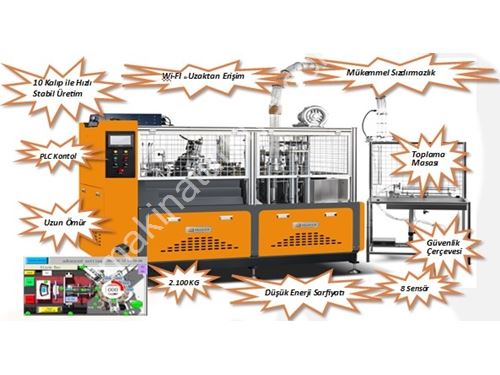 MYC140UF 110-140 Adet / Dakika Tam Otomatik Karton Bardak Makinası