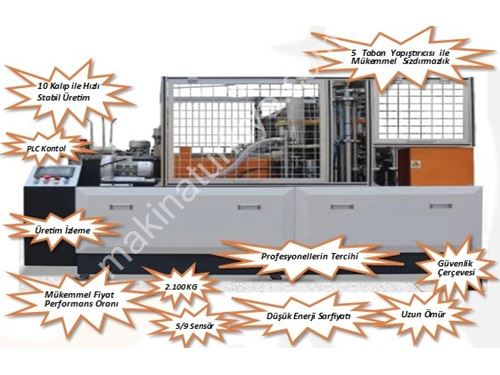 PLC Kontrollü Tam Otomatik Karton Bardak Makinası