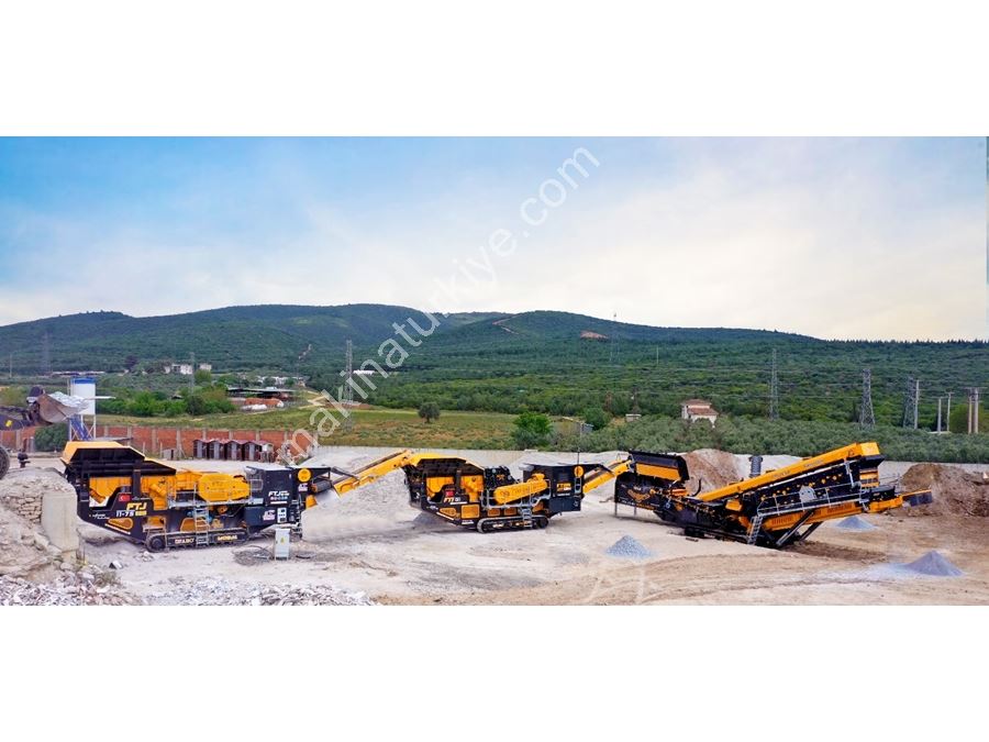 Mobile Tracked Kiefer+Prall+Sicht Kombination 250-350 Tph Komplett Anlage