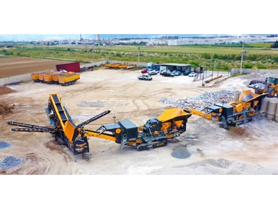 Mobile Tracked Kiefer+Prall+Sicht Kombination 250-350 Tph Komplett Anlage - 1