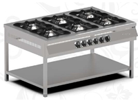 Cuisinière à gaz avec base étagée de 150X65x85 mm - 0