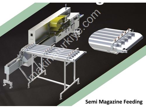 120 Packungen/Minute, halbautomatische Magazinzuführung