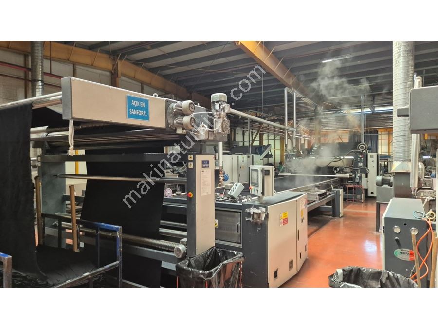 240 cm Keçe Kauçuk Sistemli Açık En Sanfor Makinesi