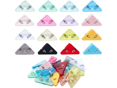 10 Stück Dreieck Kunststoff Nähen Stickerei Stoff Papier Textil Klemmklammern - 3