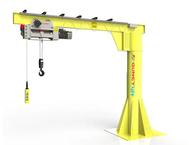 1 Tonne 3 Meter bodenmontiertes manuelles Auslegerkransystem
