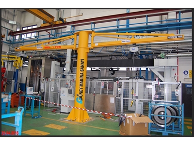 1 Ton 3 Metre Yer Bağlantılı Manuel Pergel Vinç Sistemi - 6