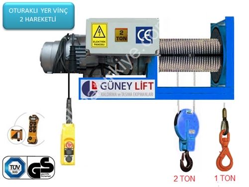 2 Ton 50 Metre Irgat Sistemleri Yer Vinci