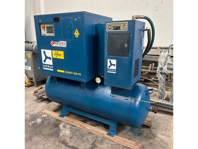 Sarmak Brand 15 kW Tank-Top Screw Compressor - 0