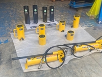 10 Ton 100 Mm Stroke Hydraulic Jack Set - 8