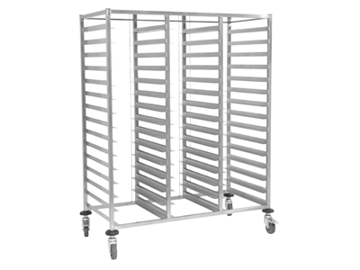 45 Tepsi Kapasiteli Üçlü Bulaşık Toplama Tepsi Taşıma Arabası - 0