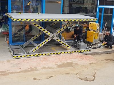 1 Ton 1 Metre Elektrikli Makaslı Platform - 7