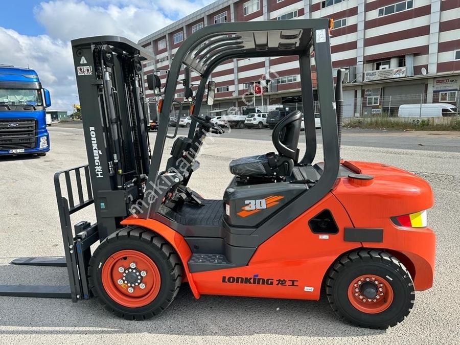 Lonkıng 3 Ton Euro 5 Motorlu Dizel Tripleks Forklift