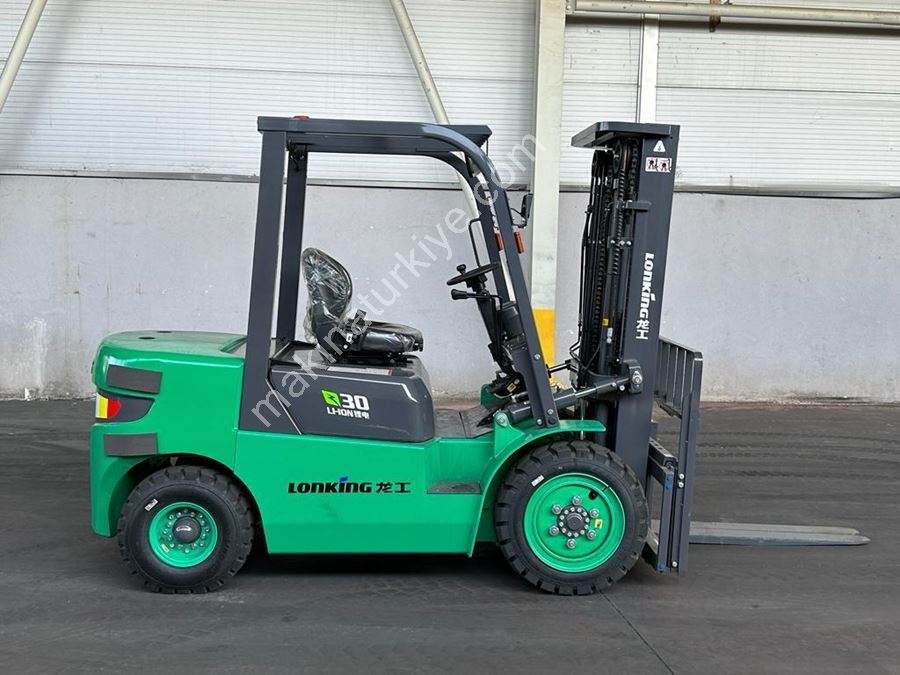 Lonking 3 Ton 4.5M Triplex Lityum Akülü Forklift