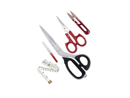 7250 Set mit Titanbeschichteten Klingen und Kunststoffgriff, 10 Nr. 25 cm Stoffschere