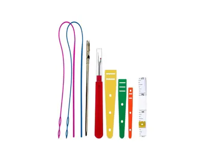 Bel Lastik Takma Kordon İplik Geçirme Aparatı Set