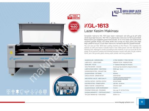 1300x1600 mm 150W Çift Kafa Lazer Kesim Makinası