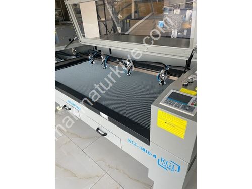 1000x1800 mm Büyük Kameralı Konveyörlü Dört Kafa Lazer Kesim Makinası